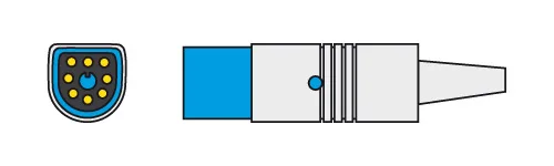 philips_d_shaped_8PIN.jpg SpO2-Silikon-Fingersensor zu HP/Philips (1,00 m)