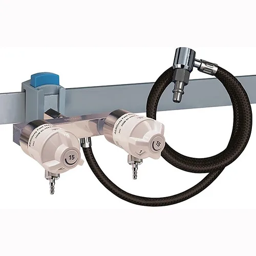 14-2-AFZ215 Verteilerleiste mit 2 Mengenreglern bis 15 l/min (Druckluft)