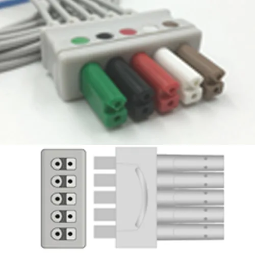 3-adriges Patientenkabel zu Siemens/Dräger mit Klammern