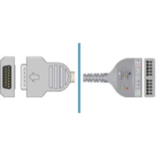 USB-to-serial adapter cable connecting a 9-pin D-sub connector to a multi-pin terminal block