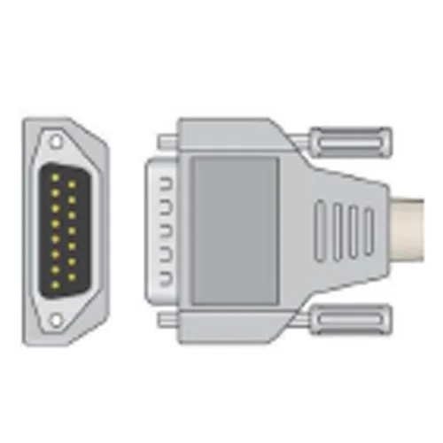 NI-CR007-5502IC Adapter cable with a VGA (HD-15) connector on the right and a DB-9 connector on the left, showing a male-to-female style adapter.